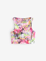 Multi Graffiti Sports Crop Top (5-16yrs) - Image 6 of 7