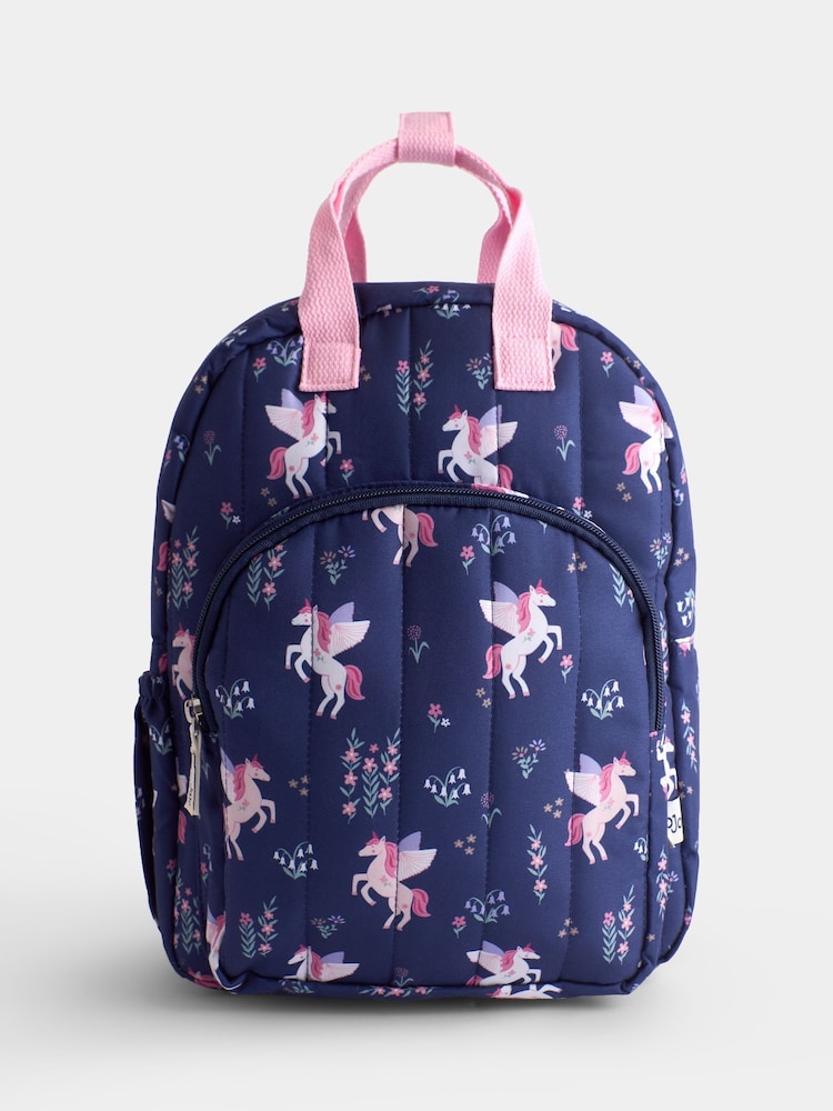 Jojo Maman Bébé Blue Unicorn Backpack - Image 1 of 5