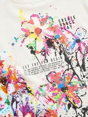 Multicolour Flower 100% Cotton T-Shirt And Leggings Set (3-16yrs) - Image 8 of 8