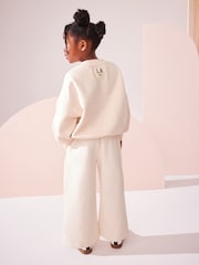 Ecru Slogan Sweatshirt And Wide Leg Joggers Set (3-16yrs) - Image 2 of 7