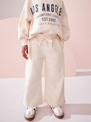 Ecru Slogan Sweatshirt And Wide Leg Joggers Set (3-16yrs) - Image 3 of 7
