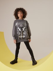 Charcoal Grey Butterfly Sweatshirt And Leggings Set (3-16yrs) - Image 5 of 7