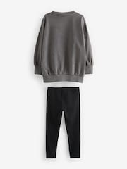 Charcoal Grey Butterfly Sweatshirt And Leggings Set (3-16yrs) - Image 6 of 7