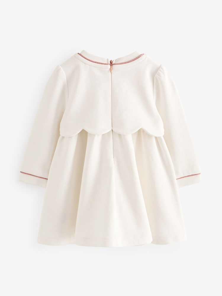 Baker by Ted Baker Pink Scallop Ponte Dress - Image 2 of 6