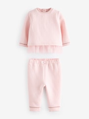 Розовый - Baker by Ted Baker сетчатый свитер и спортивные брюки - Изображение 1 из 4