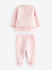Розовый - Baker by Ted Baker сетчатый свитер и спортивные брюки - Изображение 2 из 4