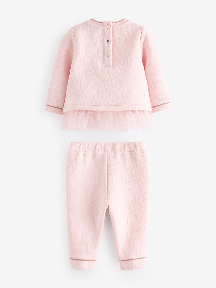 Розовый - Baker by Ted Baker сетчатый свитер и спортивные брюки - Изображение 2 из 4