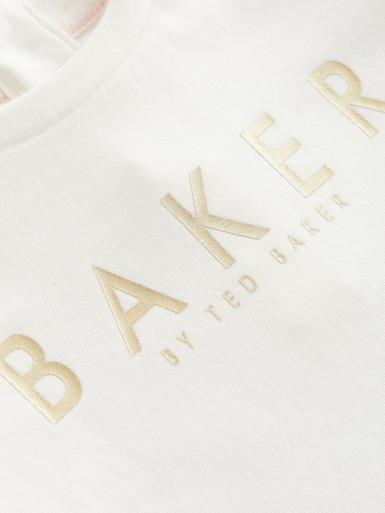Baker by Ted Baker Pink Floral Quilted Pinafore And T-Shirt Set - Image 11 of 11 Baker by Ted Baker Pink Floral Quilted Pinafore And T-Shirt Set - Image 11 of 11