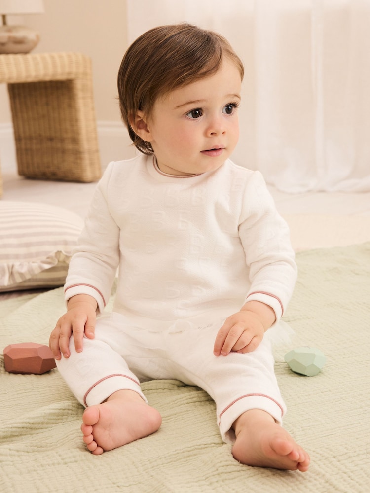 Wit - Baker by Ted Baker Mesh Sweater And Joggers Set - Image 5 of 9
