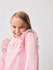 Baker by Ted Baker Pink Organza Frill Sweat Dress - Image 5 of 7