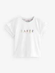 Baker By Ted Baker – T-Shirts aus 100 % Baumwolle mit mehrfarbigem Animal-Print und Rüschenärmeln, 3er-Pack - Bild 2 von 7