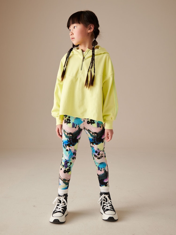 Citrine Yellow Half Zip Hoodie And Leggings Set (3-16yrs) - Image 1 of 6