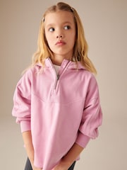 Pink Half Zip 100% Cotton Hoodie And Leggings Set (3-16yrs) - Image 3 of 9