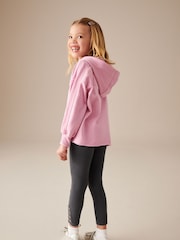 Pink Half Zip 100% Cotton Hoodie And Leggings Set (3-16yrs) - Image 4 of 9