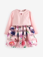 Baker by Ted Baker Pink Striped Burnout Dress - Image 5 of 8