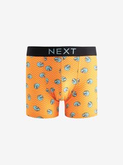 Bright Blue/Pink Dinosaur Print 4 pack Cotton Rich Trunk Boxers 4 Pack - Image 4 of 7