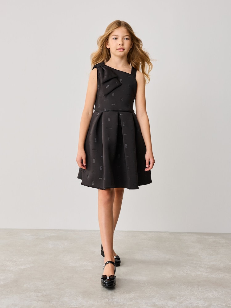 أسود - فستان سكوبا مطرّز بفيونكة من Baker by Ted Baker - Image 3 of 10
