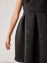 Baker by Ted Baker Bow Detail Embossed Scuba Dress - Image 5 of 10