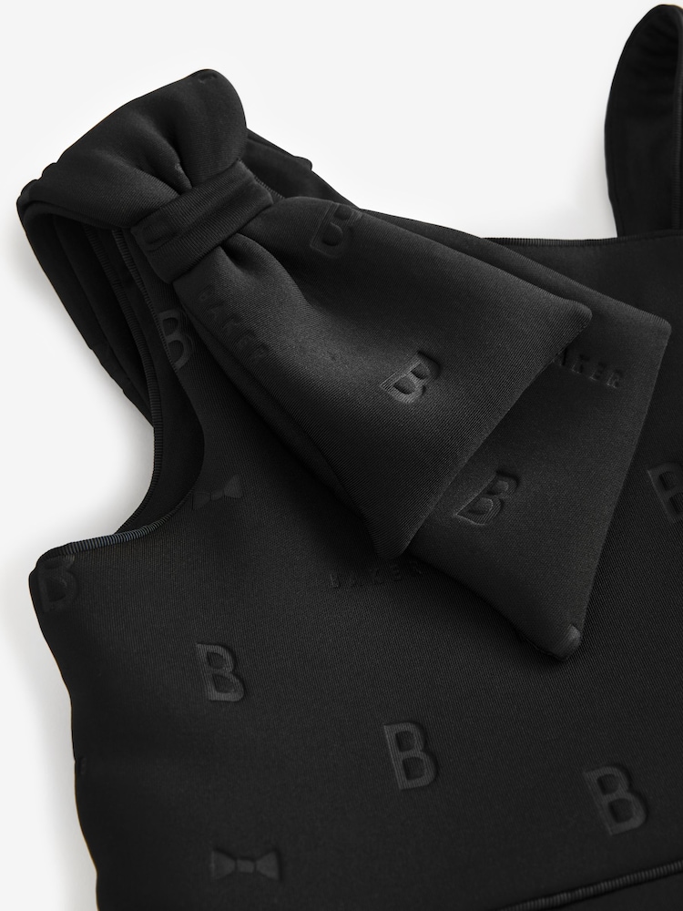 أسود - فستان سكوبا مطرّز بفيونكة من Baker by Ted Baker - Image 9 of 10