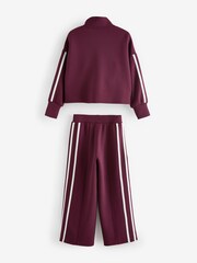Burgundy Half Zip Top And Wide Leg Joggers Set (3-16yrs) - Image 7 of 9