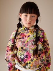Ecru/Pink Graffiti Printed Hoodie and Joggers Set (3-16yrs) - Image 6 of 9