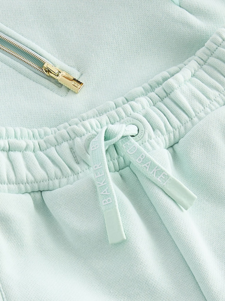 Verde mentol - Set de 2 piese cu bluză de molton cu volane și pantaloni sport Baker by Ted Baker - Image 8 of 10