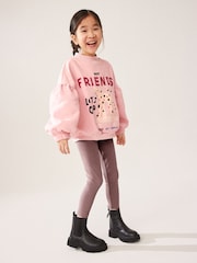 Pink Cat Character Sweatshirt And Ribbed Legging Set (3-16yrs) - Image 2 of 8