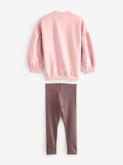 Pink Cat Character Sweatshirt And Ribbed Legging Set (3-16yrs) - Image 7 of 8