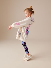 Multi Purple Graffiti Longline Hoodie And Legging Set (3-16yrs) - Image 3 of 9