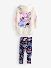 Multi Purple Graffiti Longline Hoodie And Legging Set (3-16yrs) - Image 7 of 9
