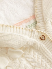 Baker by Ted Baker Cream Knitted Coatigan - Image 8 of 9