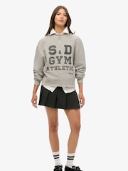 Superdry Grey Low Rise Pleated Mini Skirt - Image 3 of 5