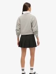 Superdry Grey Low Rise Pleated Mini Skirt - Image 4 of 5