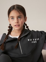 Charcoal Grey Slogan Half Zip Hoodie And Legging Set (3-16yrs) - Image 5 of 9