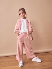 Pink Soft Jacket And Wide Leg Joggers Set (3-16yrs) - Image 1 of 7
