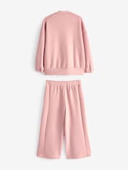 Pink Soft Jacket And Wide Leg Joggers Set (3-16yrs) - Image 6 of 7