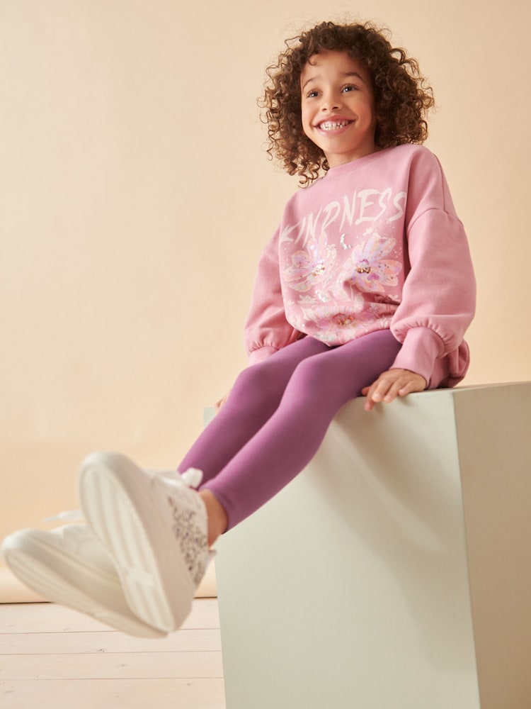 Pink Sweatshirt And Leggings Set (3-16yrs) - Image 2 of 7