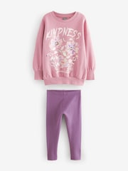 Pink Sweatshirt And Leggings Set (3-16yrs) - Image 4 of 7