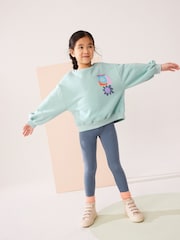 Green Floral Shapes Sweatshirt And Legging Set (3-16yrs) - Image 1 of 8