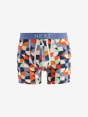 Navy Blue/Orange Spot/Stripe 10 pack A-Front Boxers - Image 11 of 13