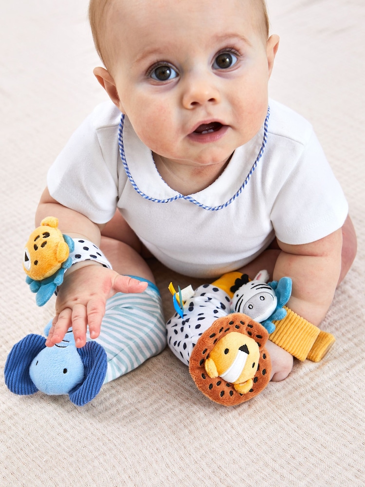 JoJo Maman Bébé Safari Wrist and Ankle Rattle Set - Image 2 of 7
