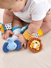JoJo Maman Bébé Safari Wrist and Ankle Rattle Set - Image 3 of 7