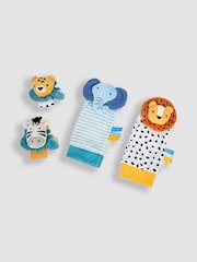 JoJo Maman Bébé Safari Wrist and Ankle Rattle Set - Image 7 of 7
