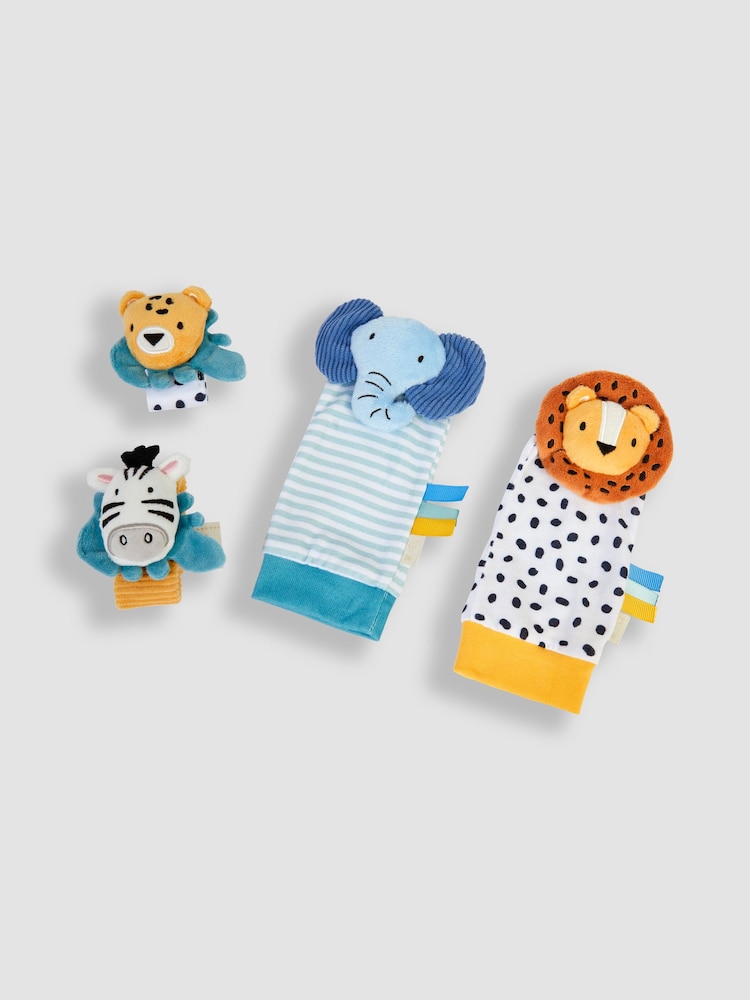 JoJo Maman Bébé Safari Wrist and Ankle Rattle Set - Image 7 of 7