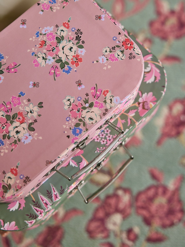 Cath Kidston Pink Floral Storage Boxes Set of Two - Image 4 of 9