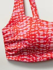 Athleta Red Square Neck Bra Cup Bikini Top - Image 6 of 6