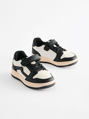 Black/White Touch Fastening Elastic Lace Trainers - Image 1 of 10