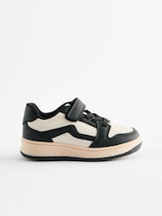 Black/White Touch Fastening Elastic Lace Trainers - Image 2 of 10