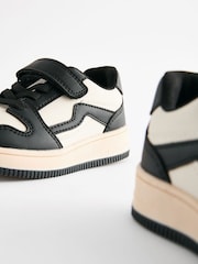 Black/White Touch Fastening Elastic Lace Trainers - Image 3 of 10