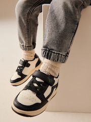 Black/White Touch Fastening Elastic Lace Trainers - Image 8 of 10